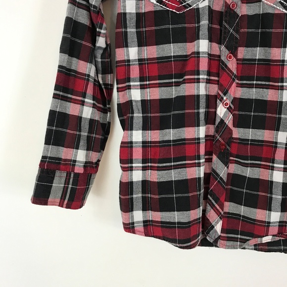 Red Ape Swagger Red & Black Plaid Button Down - Picture 4 of 4